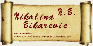 Nikolina Bikarević vizit kartica